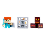 Minecraft 6 End Stone Magma Alex Skeleton Mini Figures 3 Pack - Radar Toys