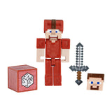 Minecraft Comic Maker Steve In Red Leather Armor Action Figure - Radar Toys