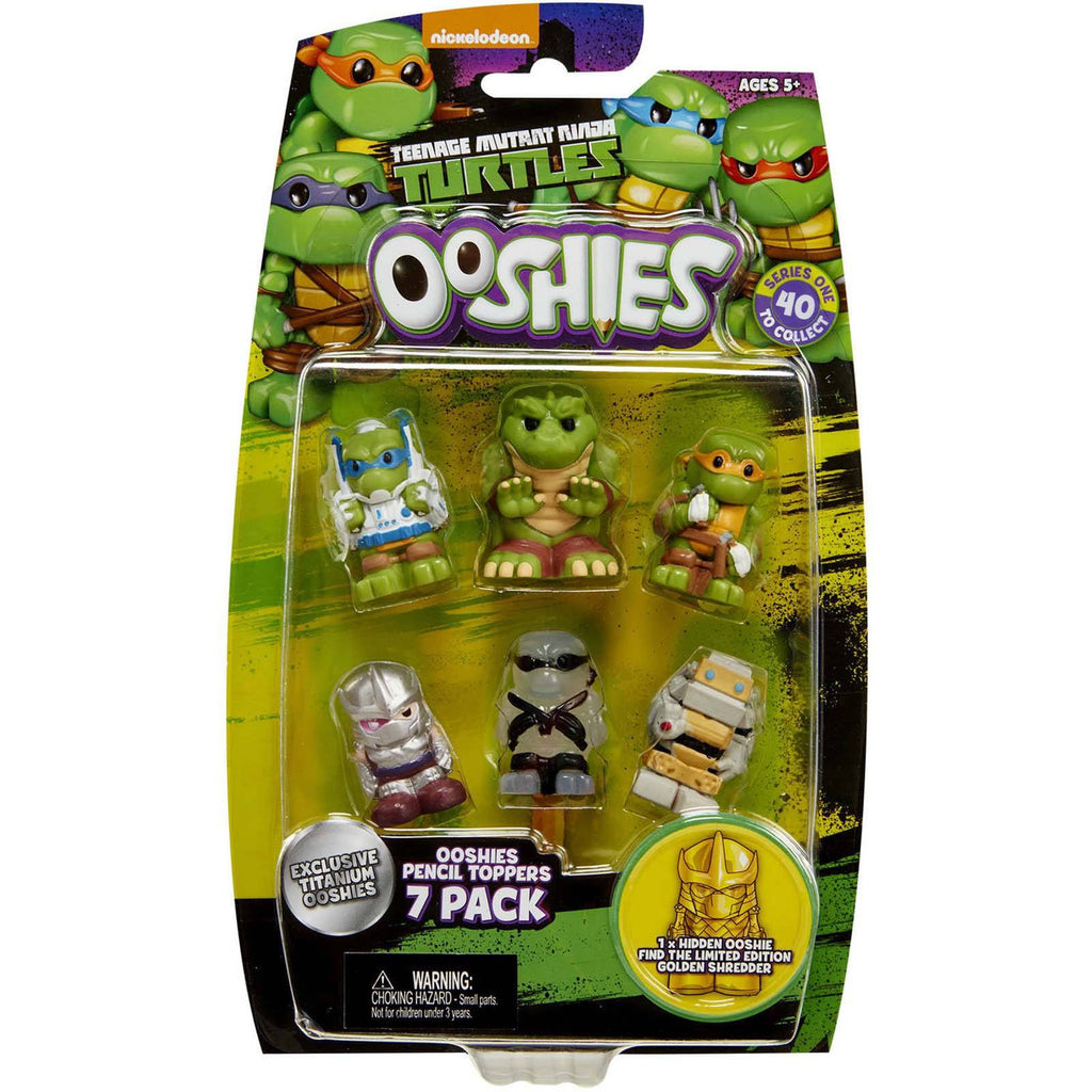Ooshies Teenage Mutant Ninja Turtles Series 1 Set 1 7 Figure Set - Radar Toys