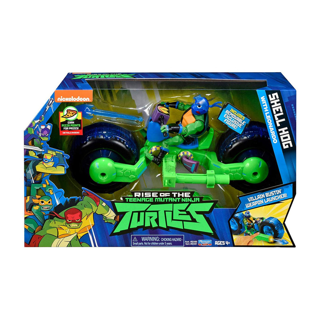 Teenage Mutant Ninja Turtles Rise Of Shell Hog With Leonardo Figure Set - Radar Toys