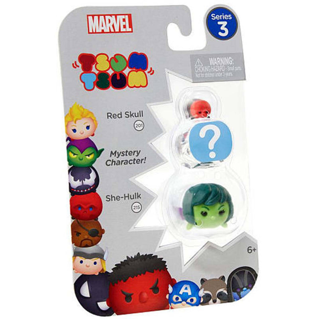 Tsum Tsum Marvel Series 3 Red Skull Mystery She-Hulk 3 Figure Set