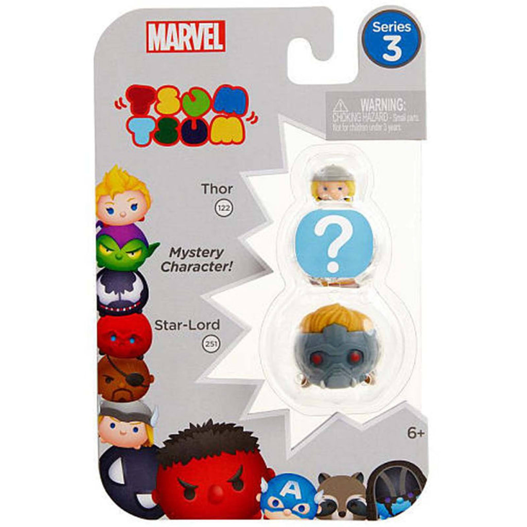 Tsum Tsum Marvel Series 3 Thor Mystery Star-Lord 3 Figure Set