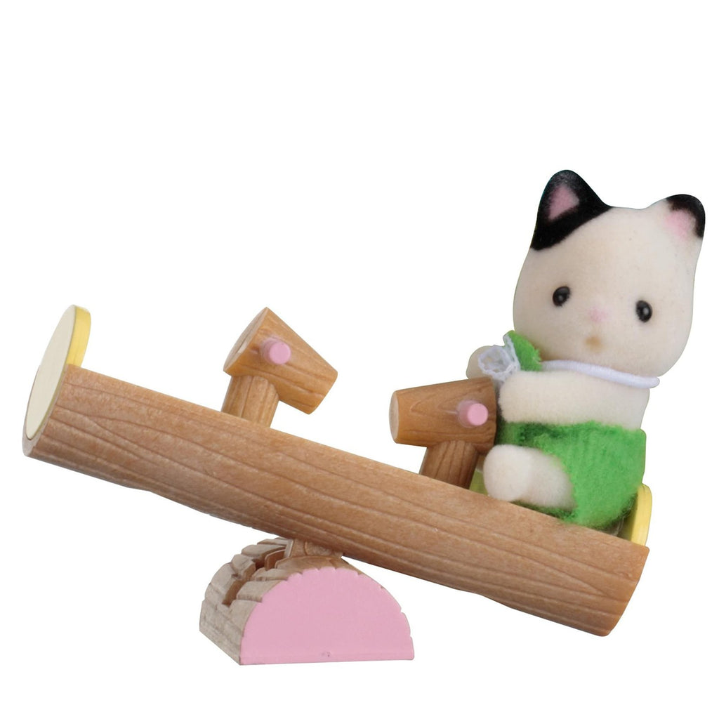 Calico Critters Mini Carry Case Kitten On Seesaw Set - Radar Toys