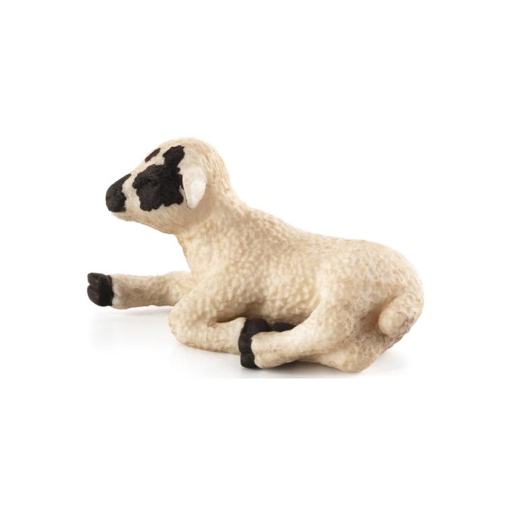 MOJO Black Faced Lamb Lying Down Animal Figure 387060 - Radar Toys