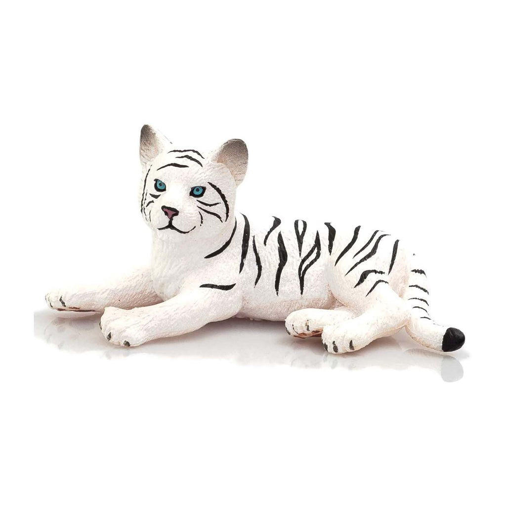 MOJO White Tiger Cub Lying Down Animal Figure 387015