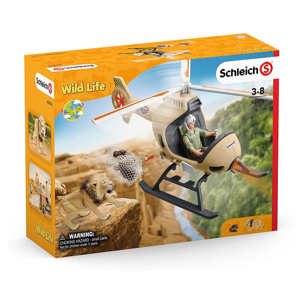 Schleich Wild Life Animal Rescue Helicopter Set