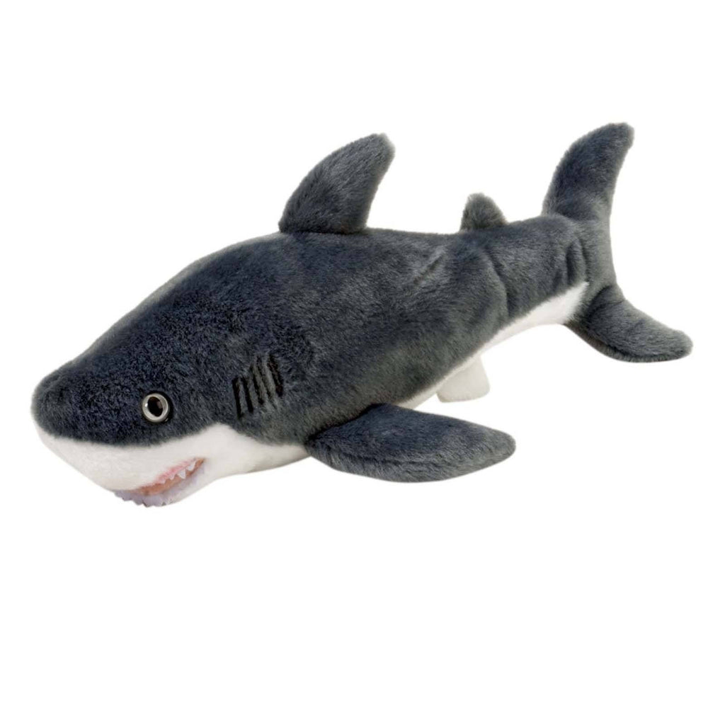 Cuddlekins Mini Great White Shark 10 Inch Animal Plush Figure - Radar Toys