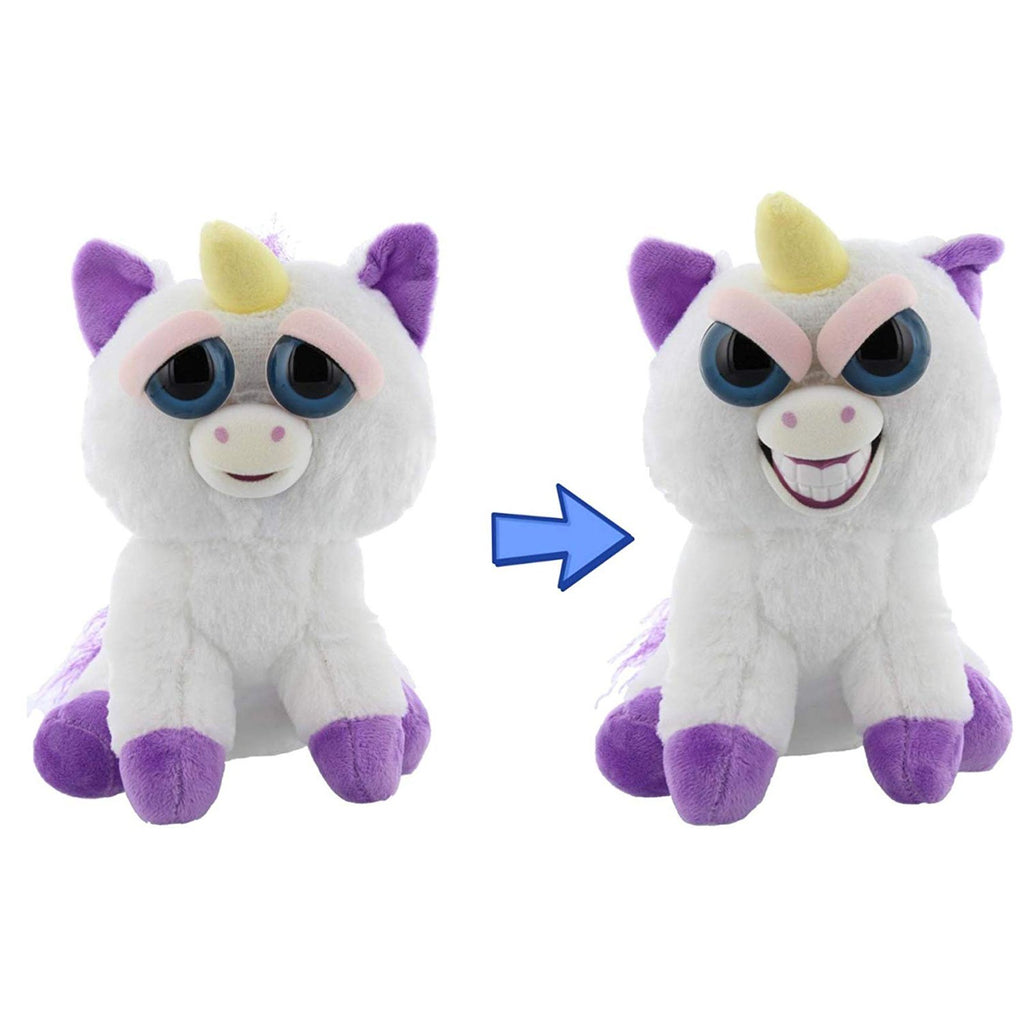 Feisty Pets Glenda Glitterpoop Unicorn Evil Grin Plush Figure - Radar Toys