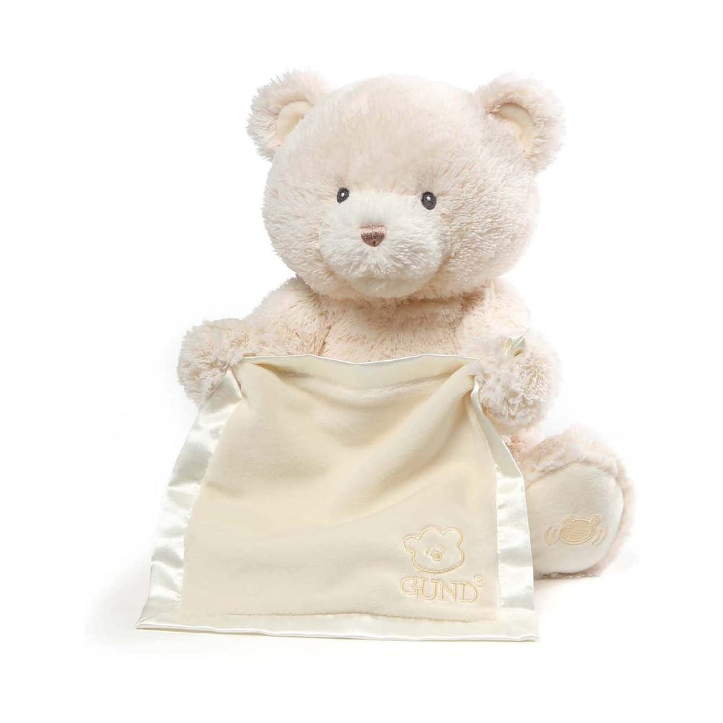 Gund Baby My First Teddy Bear Peek A Boo Cream Animated Plush Figure