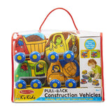 Melissa And Doug K's Kids Pull Back Construction Vehicles Play Set - Radar Toys