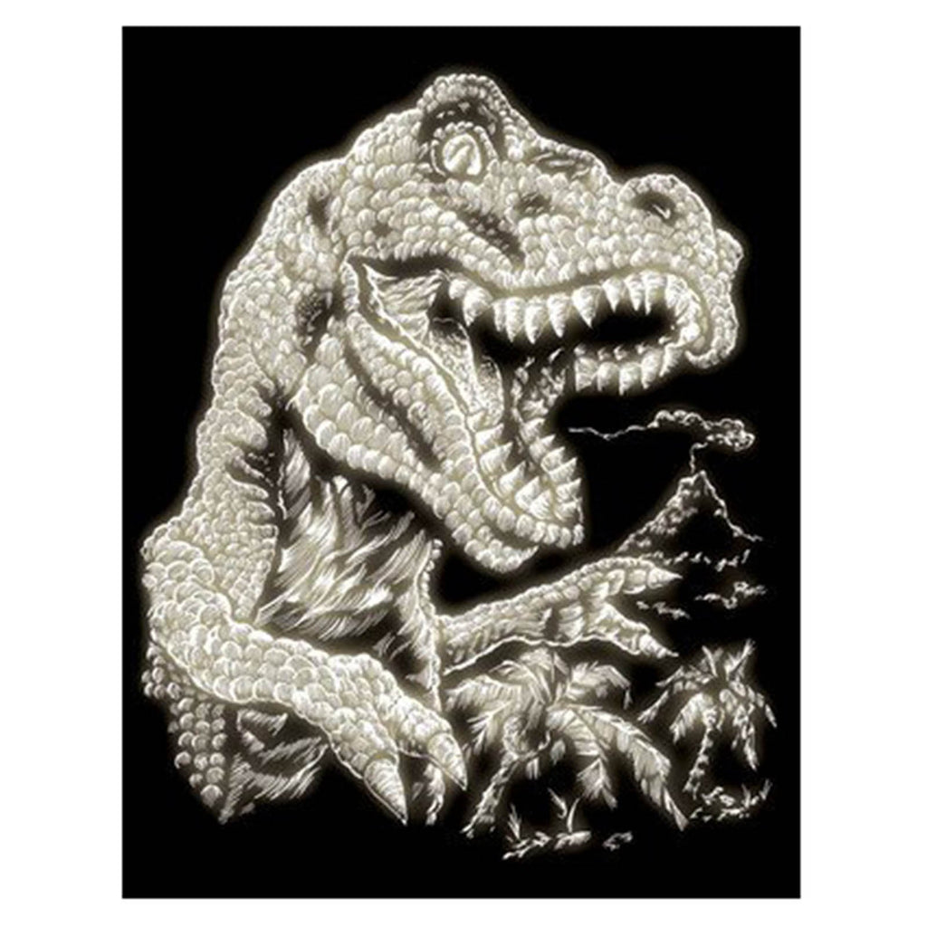 Royal Brush Glow In The Dark Tyrannosaurus Rex Engraving Art - Radar Toys