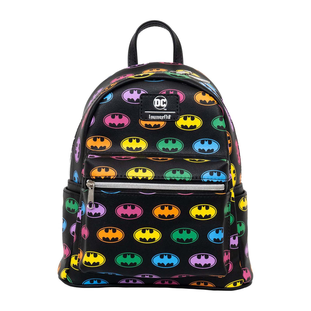 Loungefly DC EE Exclusive Batman Rainbow Logo Mini Backpack