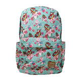 Loungefly Disney Mulan Mushu And Crickie Nylon All Over Print Backpack - Radar Toys