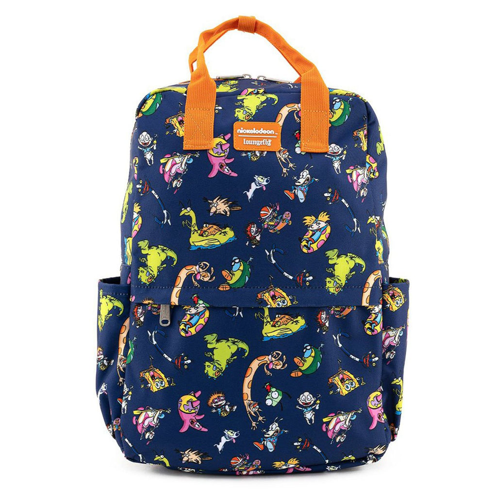 Loungefly Nickelodeon Retro Characters All Over Print Nylon Backpack