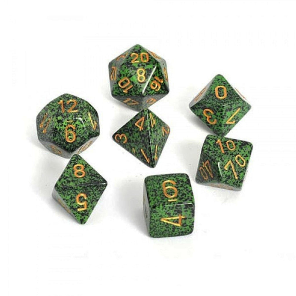 Chessex 7 Set Polyhedral Dice Speckled Golden Recon CHX25335