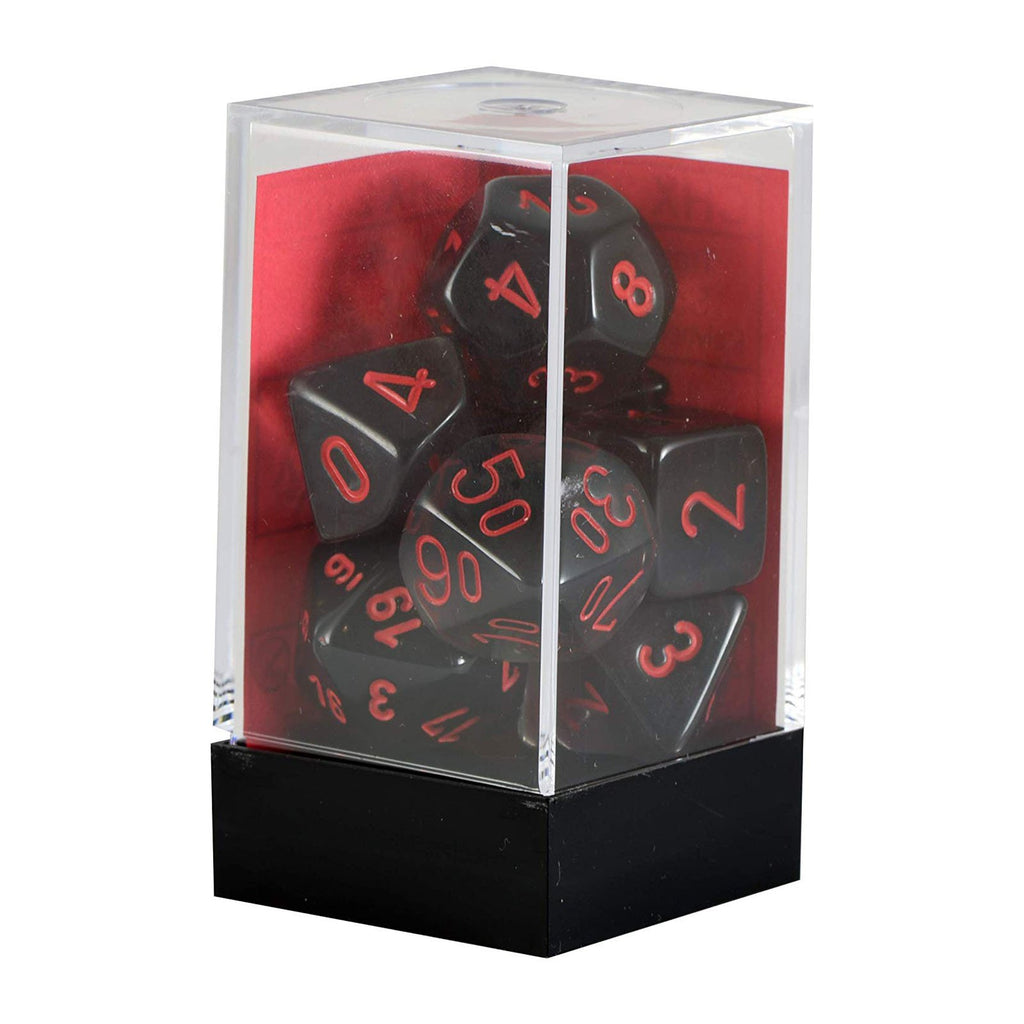 Chessex 7 Set Polyhedral Dice Translucent Smoke Red CHX23088