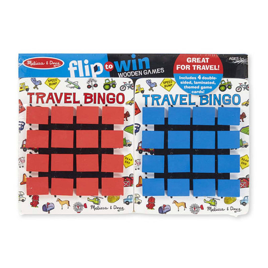 Melissa And Doug Flip To Win Travel Bingo Wooden Game - Radar Toys