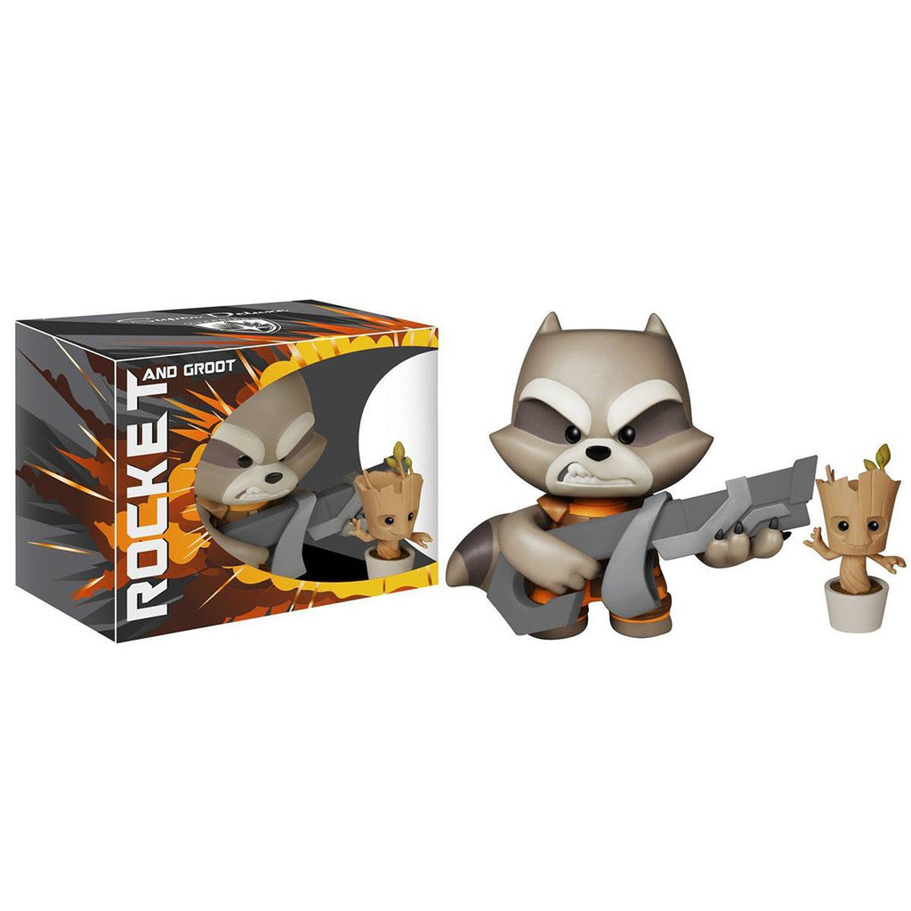 Guardians of the Galaxy Super Deluxe Rocket Raccoon And Groot Vinyl Figures