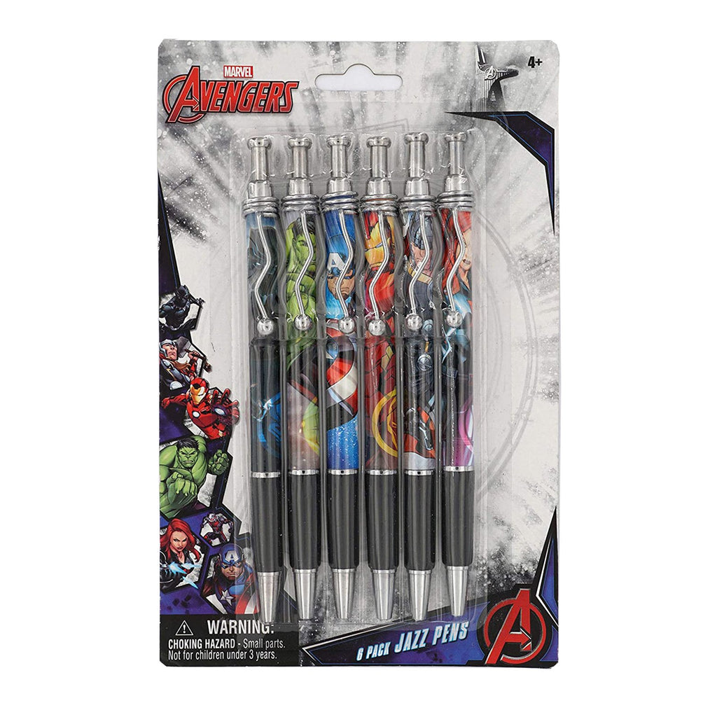Marvel Avengers Characters 6 Jazz Pen Set