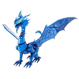 Metal Earth Iconx Blue Dragon Steel Model Kit - Radar Toys