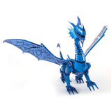Metal Earth Iconx Blue Dragon Steel Model Kit - Radar Toys