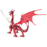 Metal Earth Iconx Red Dragon Steel Model Kit - Radar Toys