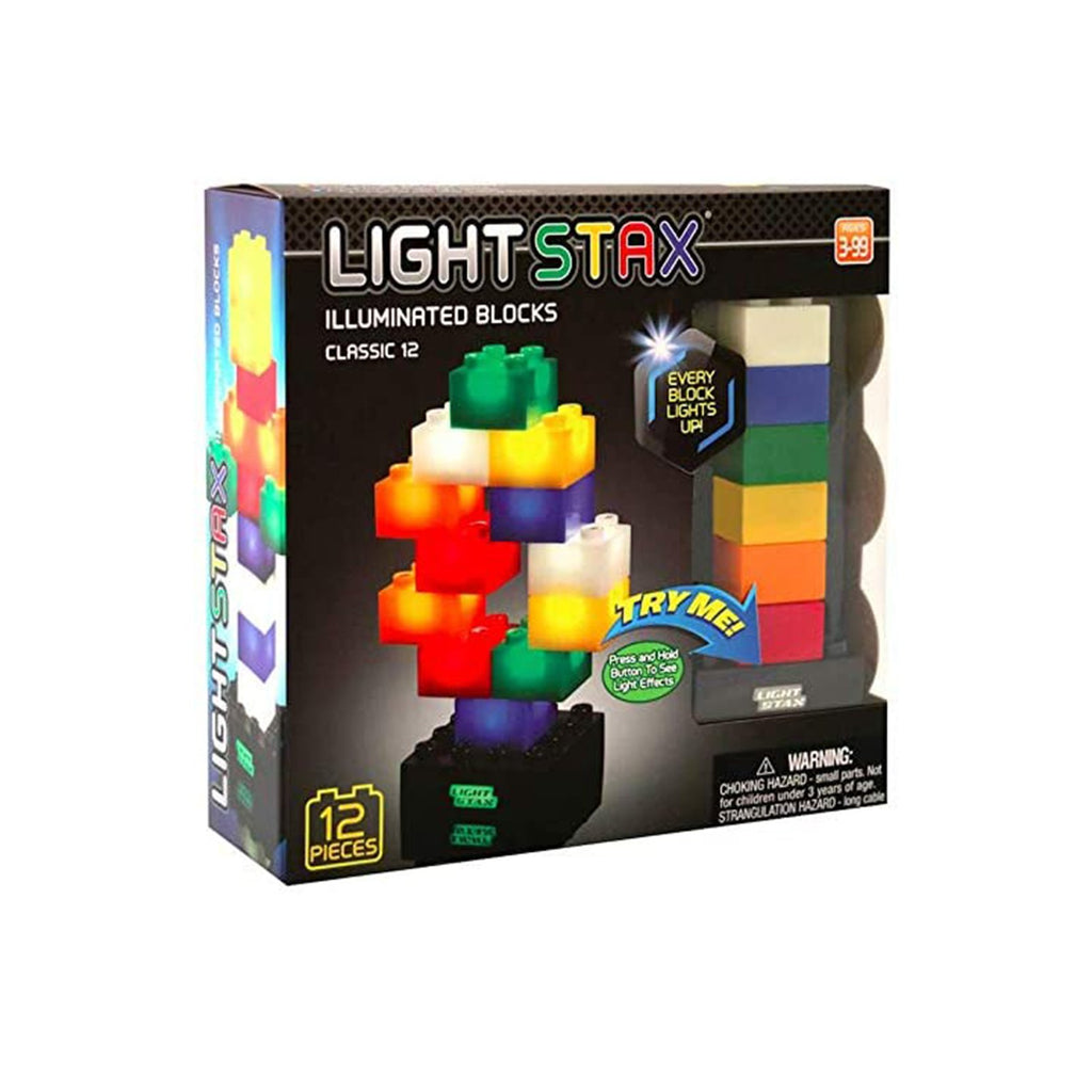 Light Stax Classic Illuminated Blocks 12 Block Set - Radar Toys