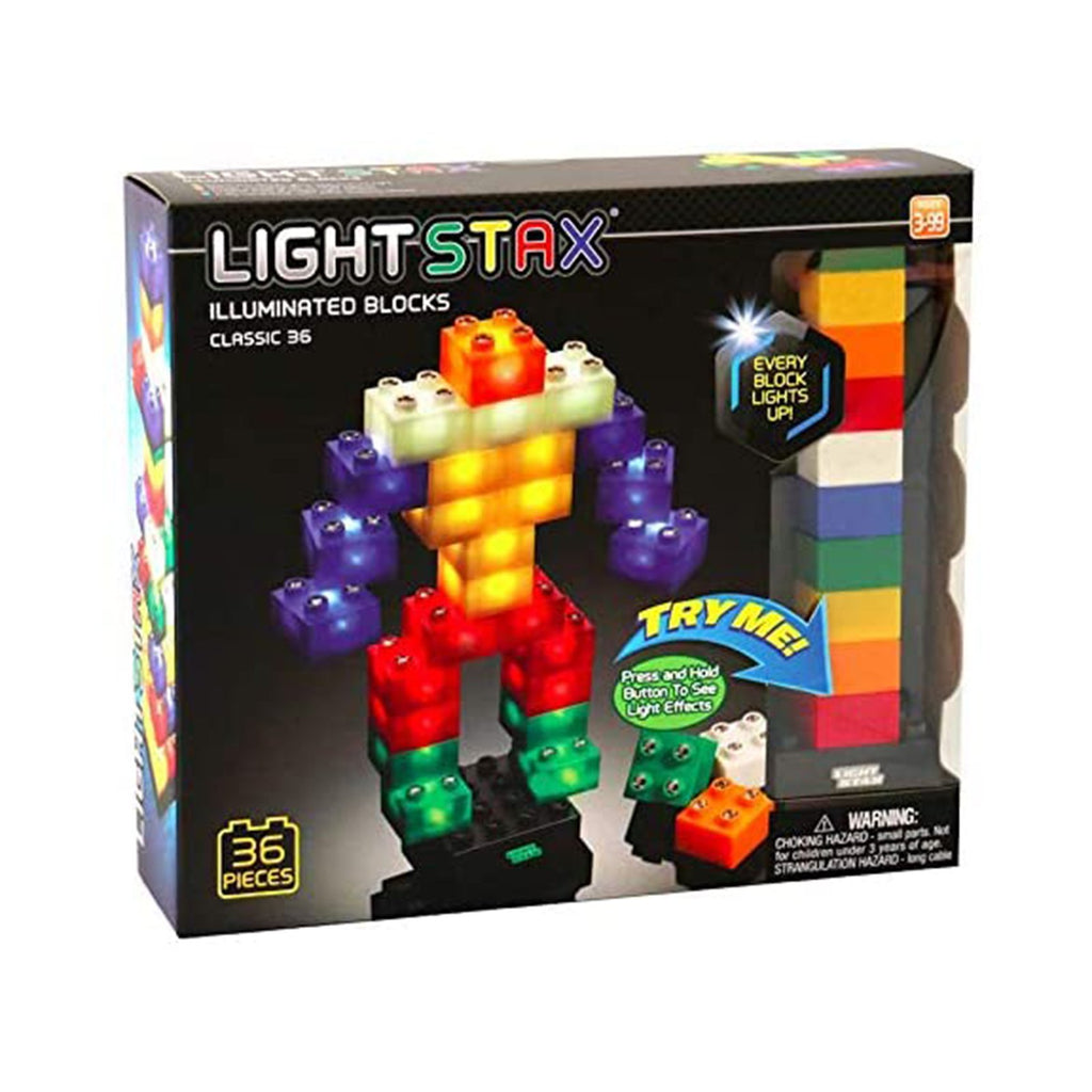 Light Stax Classic Illuminated Blocks 36 Block Set - Radar Toys