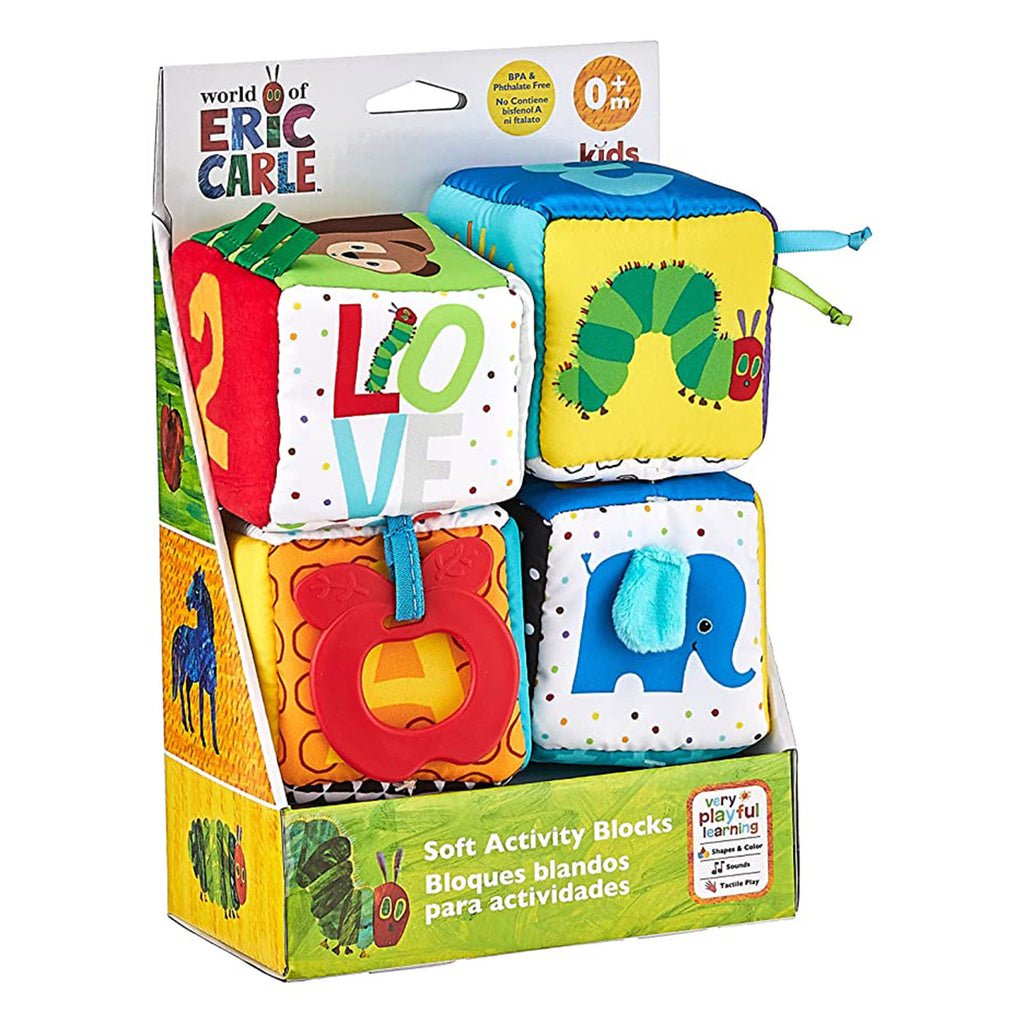 The World Of Eric Carle Very Hungry Caterpillar Soft Activity Set of 4 Blocks - Radar Toys