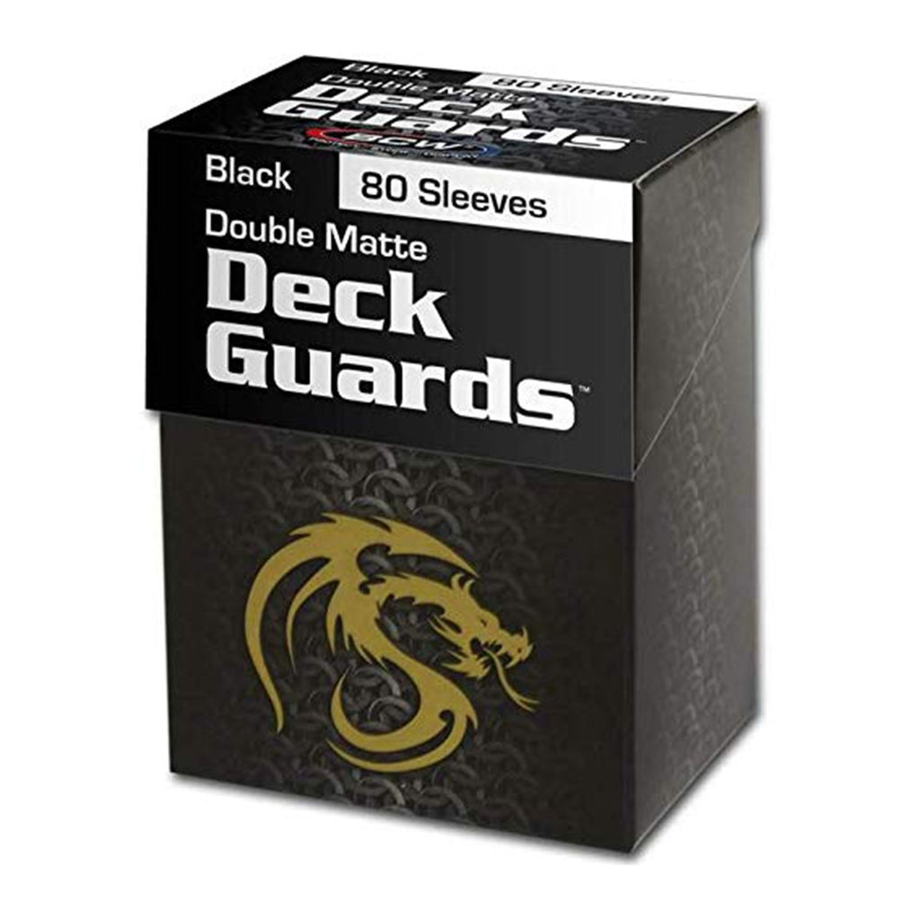 BCW Double Matte Blck 80 Sleeves Deck Guards - Radar Toys