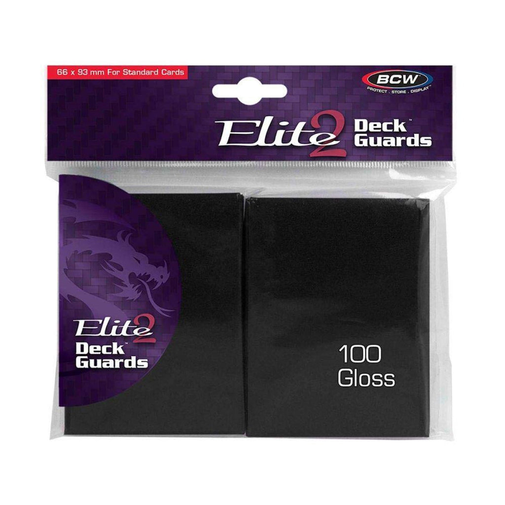 BCW Elite 2 66 x 93 mm Black Deck Guards Standard Cards - Radar Toys