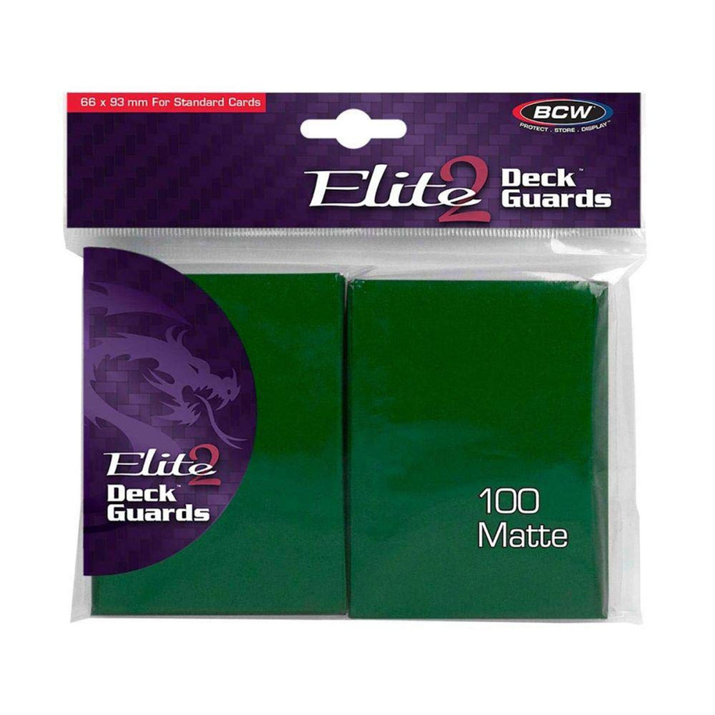 BCW Elite 2 66 x 93 mm Green Deck Guards Standard Cards - Radar Toys