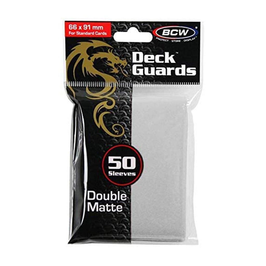 BCW White Double Matte Deck Guards Standard Cards Sleeves 50 Count - Radar Toys