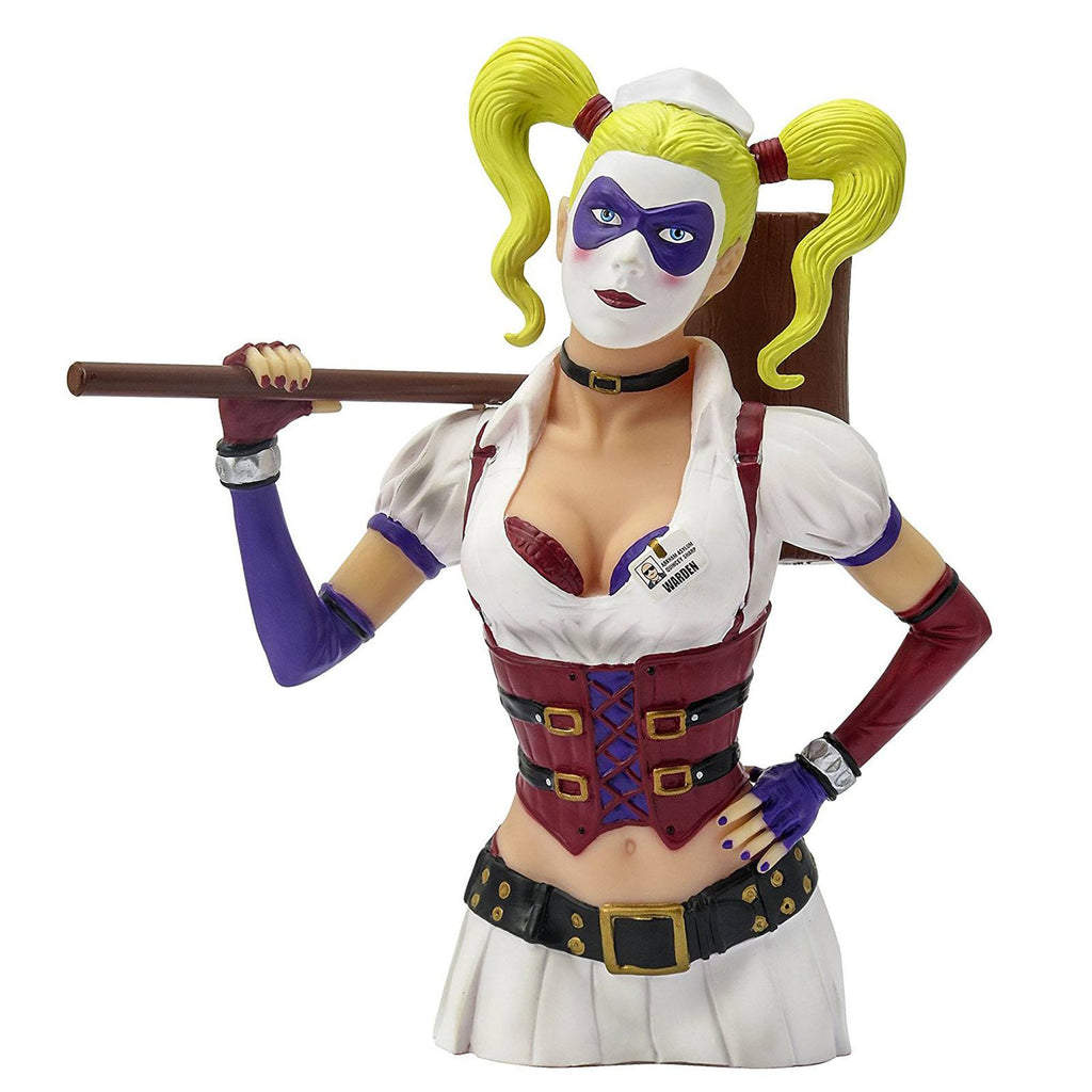 DC Comics Arkham Asylum Harley Quinn Bust Bank Figure