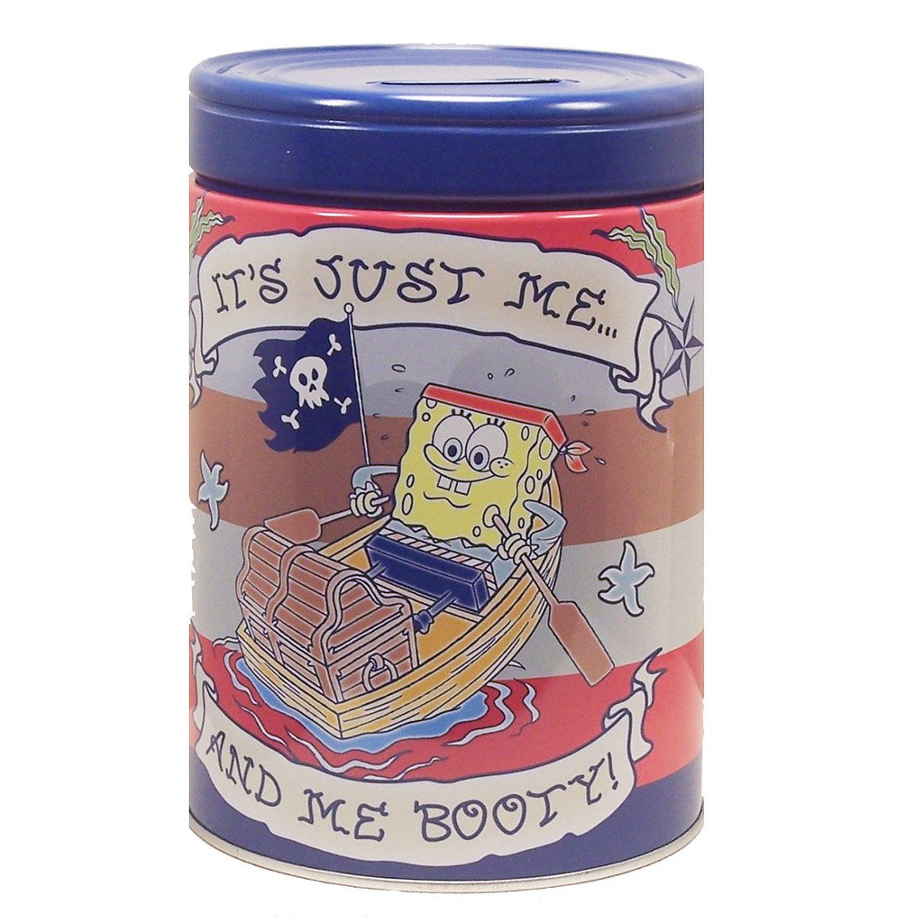SpongeBob Metal Tin Round Bank Oh Bouy!