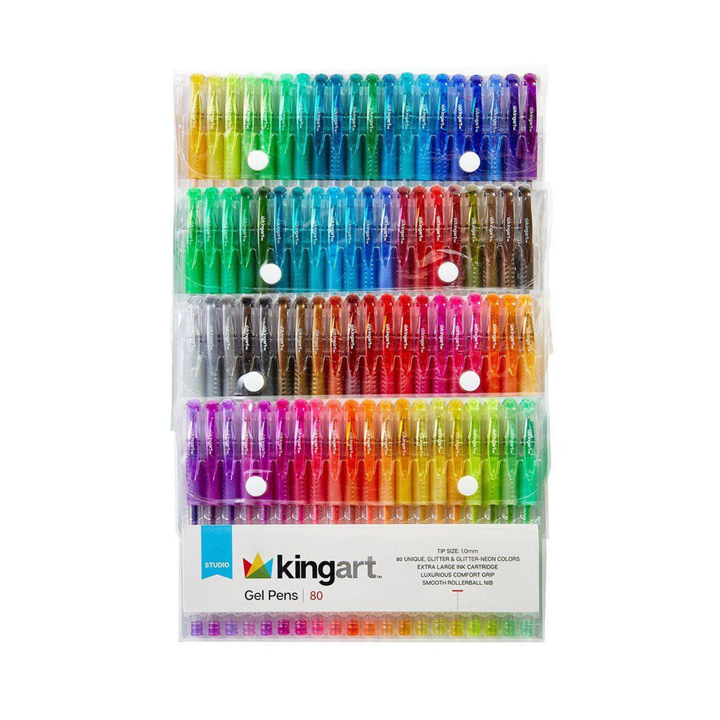 Kingart Studio 80 Count Gel Pens Set 400-80 - Radar Toys