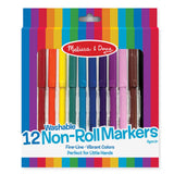 Melissa And Doug 12 Non-Roll Washable Markers - Radar Toys