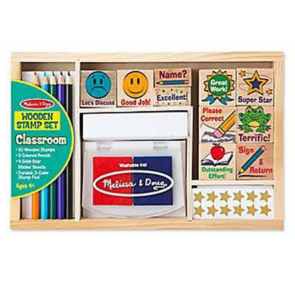 Melissa And Doug Classroom Wooden Stamp Set