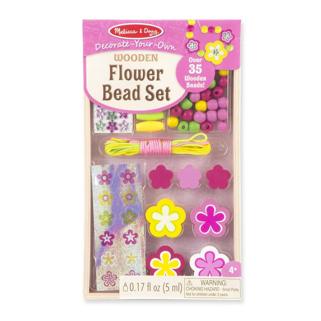 Melissa And Doug Decorate Your Own Wooden Flower Bead Set
