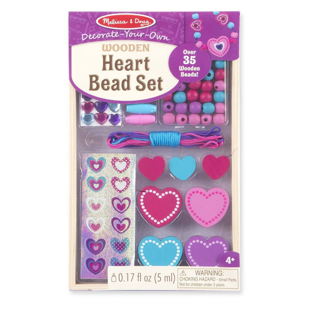 Melissa And Doug Decorate Your Own Wooden Heart Bead Set