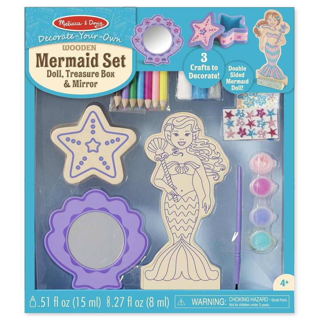 Melissa And Doug Decorate Your Own Wooden Mermaid Set