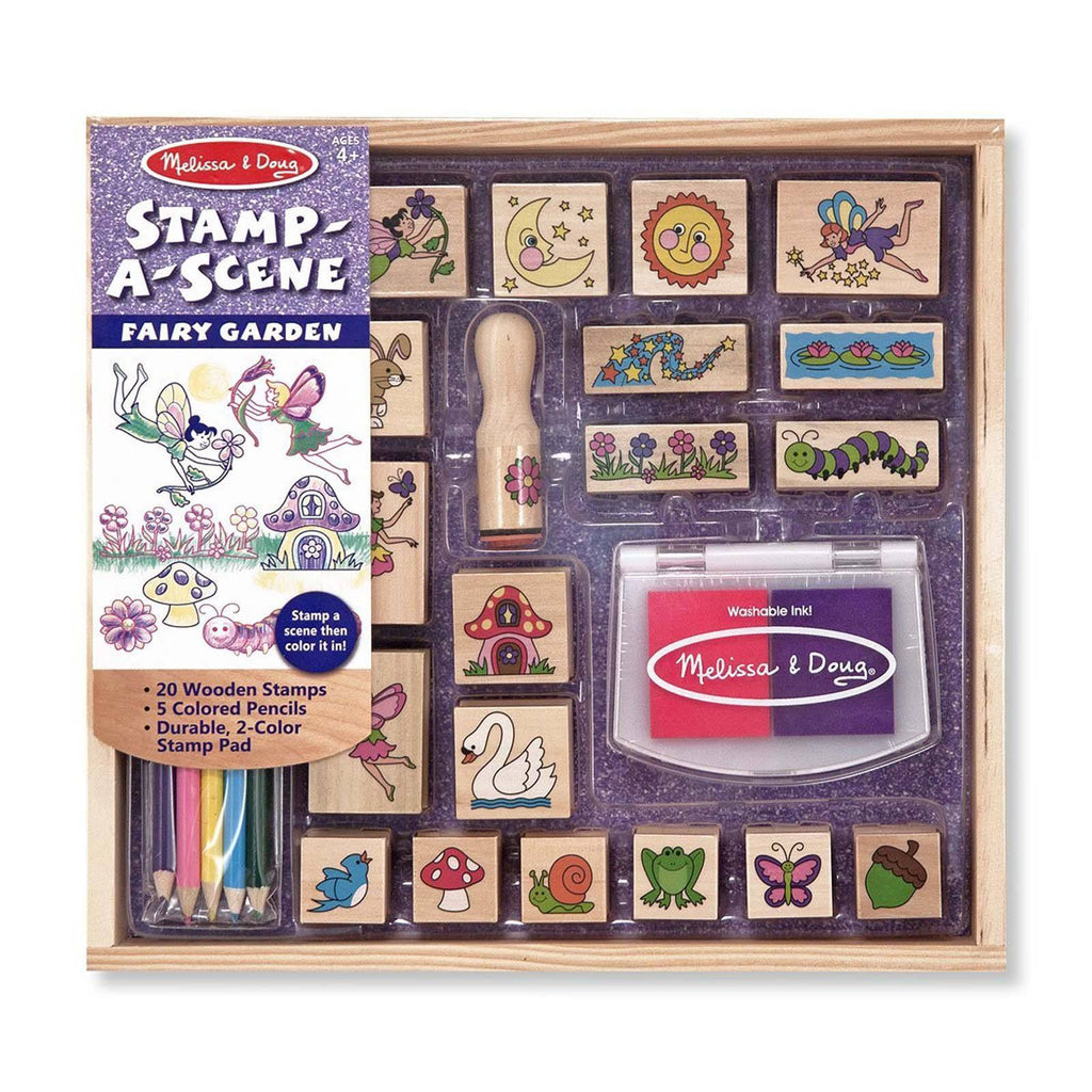 Melissa And Doug Fairy Garden Wooden Stamp A Scene Set