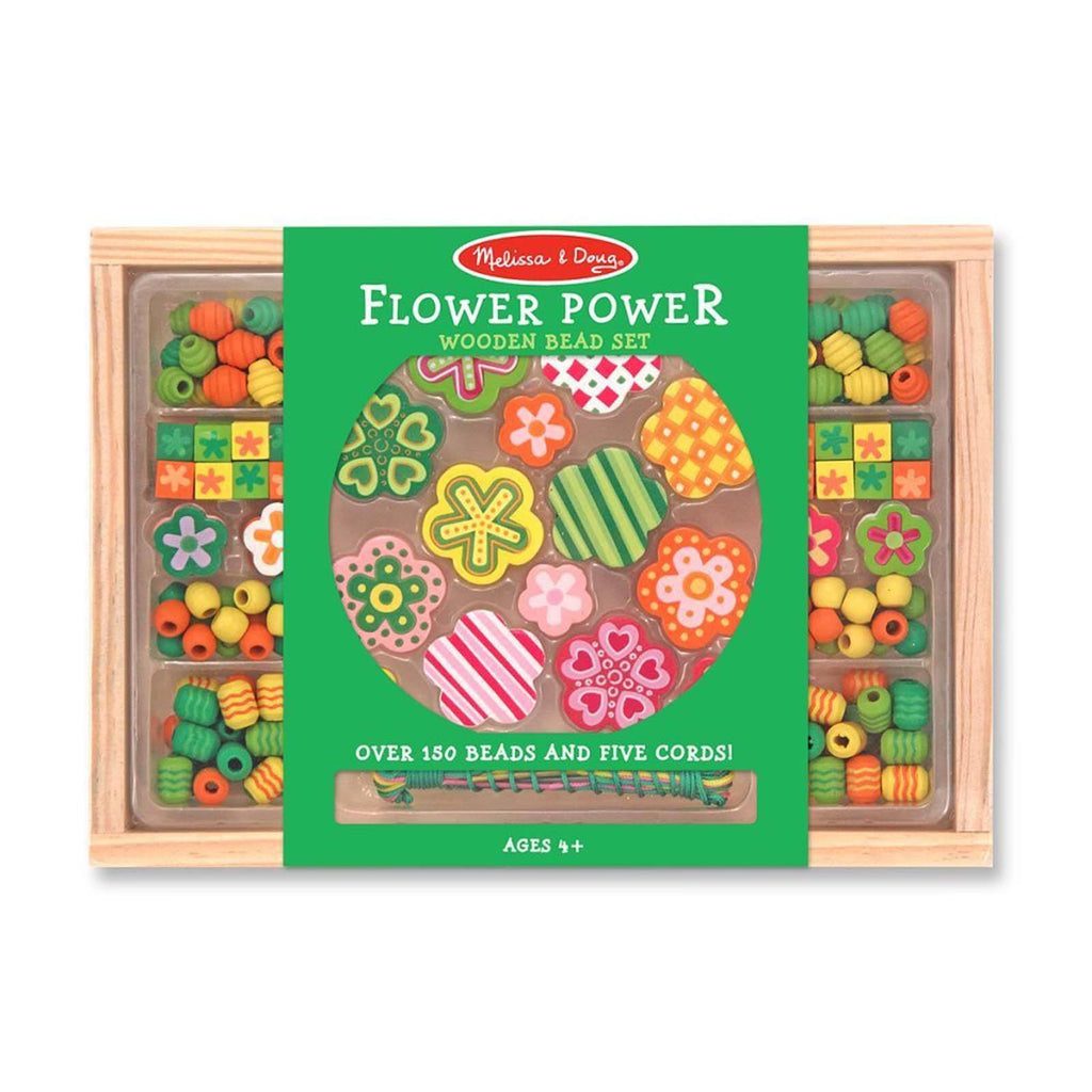Melissa And Doug Flower Power Wooden Bead Set - Radar Toys