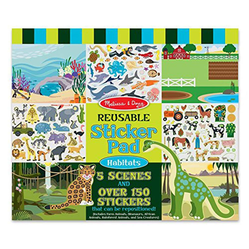 Melissa And Doug Habitats Reusable Sticker Pad - Radar Toys