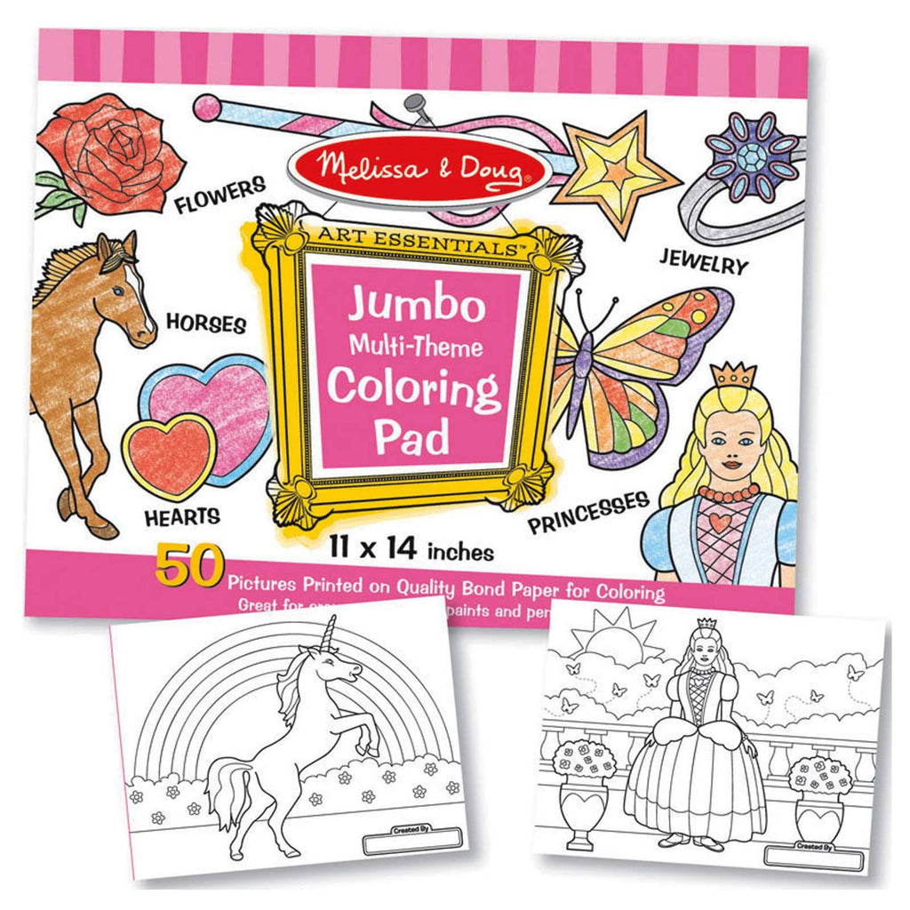 Melissa And Doug Jumbo Multi-Theme Coloring Pad - Radar Toys