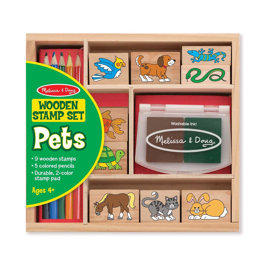 Melissa And Doug Pets Wooden Stamp Set - Radar Toys