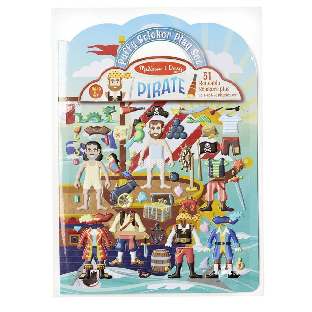 Melissa And Doug Pirate Puffy Reusable Sticker Set - Radar Toys