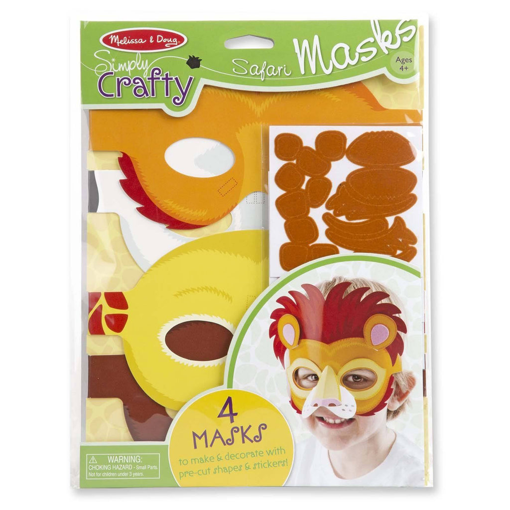 Melissa And Doug Simply Crafty Safari Masks Craft Set - Radar Toys