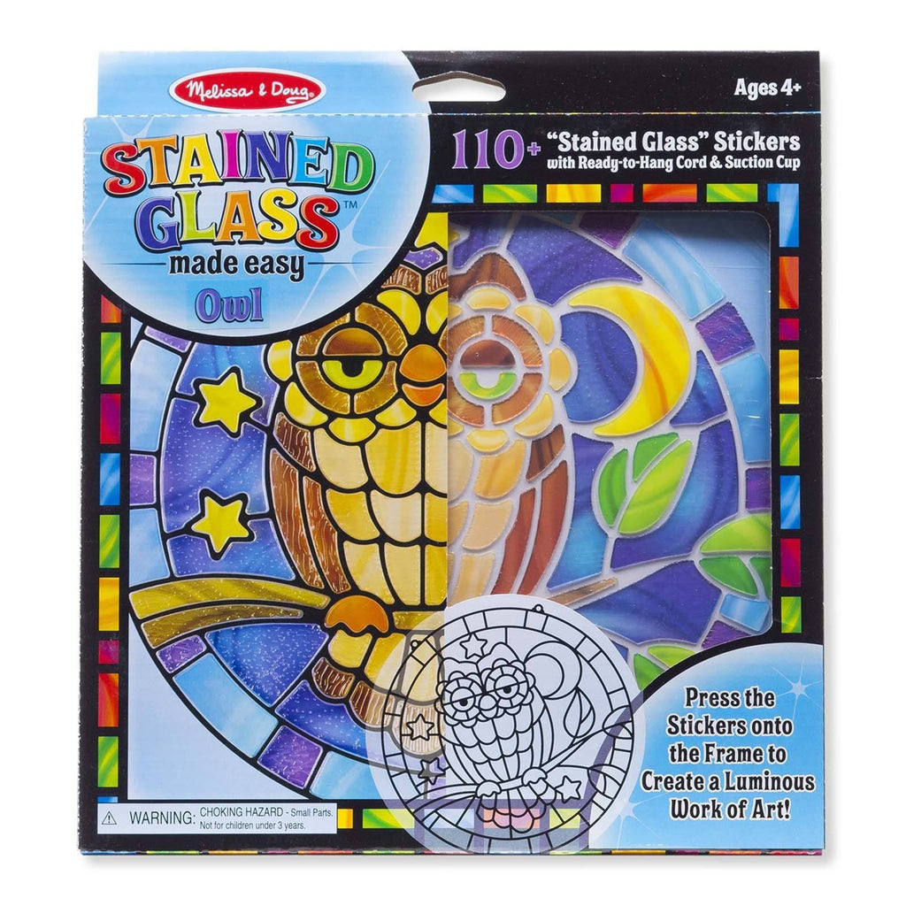 Melissa And Doug Stained Glass Owl Craft Set - Radar Toys