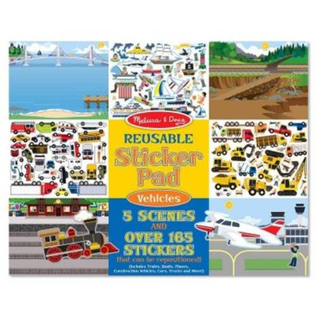 Melissa And Doug Vehicles Reusable Sticker Pad - Radar Toys